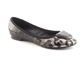 Patent Leopard Print Ballerina