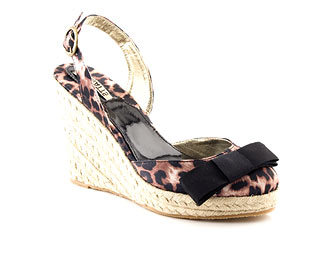 Two Part Platform Wedge Sandal