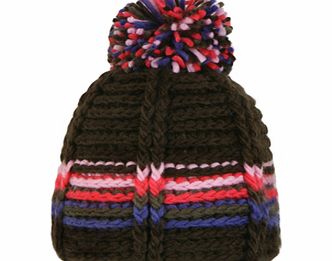 Ladies Barts Crunch Pom Pom Beanie. Brown