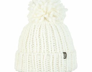 Ladies Barts Joanna Pom Beanie. White