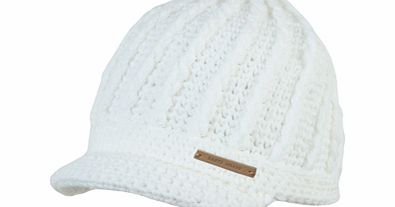 Ladies Barts Liv Peak Beanie. White