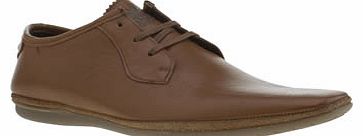 mens base london tan pimple 3eye lace shoes