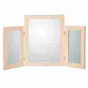 Desk Mirror - Beech Wood Effect
