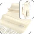 Extra-Soft Cream White Cashmere Long Scarf