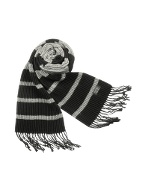 Multi-Stripe Ribbed Long Scarf