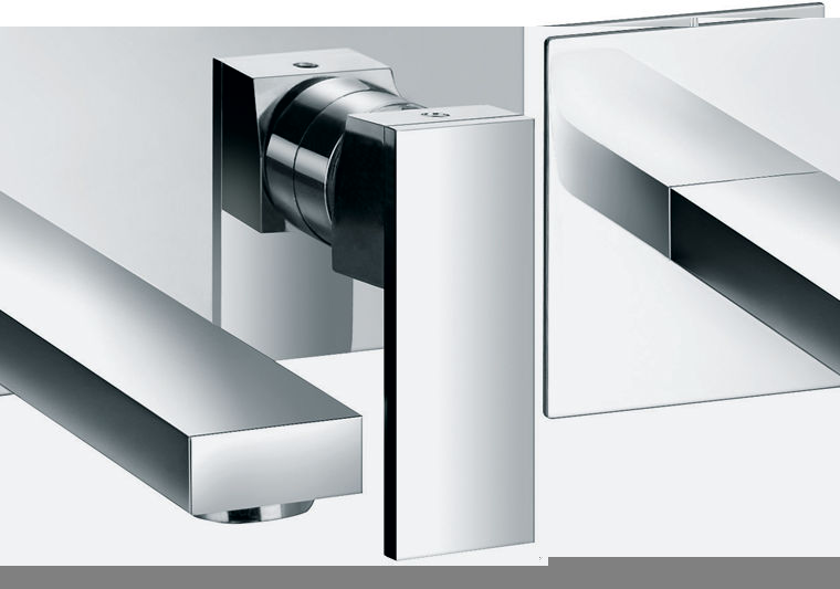 Benjamin 2 hole wall mounted basin mixer with