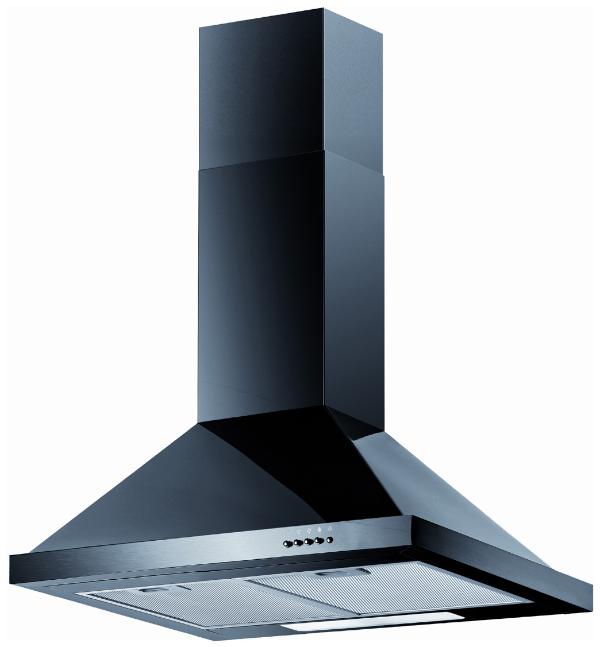 F60.2BL 60cm Chimney Hood in Black