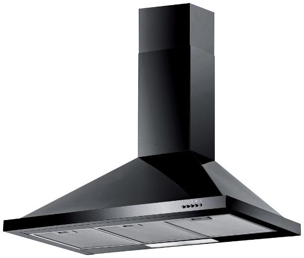 F90.2BL 90cm Chimney Hood in Black