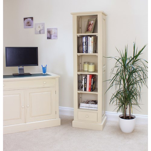 Baumhaus Cadence Narrow Alcove Bookcase in cream