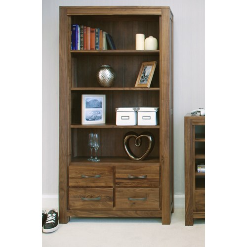 Baumhaus Mayan Large 4 Drawer Bookcase in brown