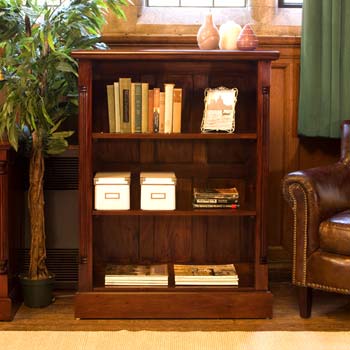 Baumhaus Rococa Solid Mahogany 3 Shelf Bookcase