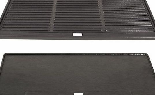 BBQ-Bull - Reversible Griddle, Grill Plate - Cast Iron Enamel 35 x 45,5 cm