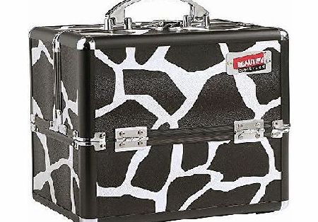 Professional Black Small Animal Print Aluminium Beauty Cosmetics & Make Up Case