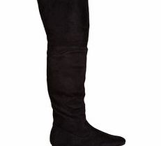 Black knee-high boots