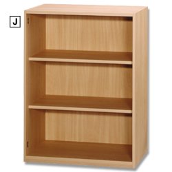 beech Effect Office Range Low Bookcase Beech 780