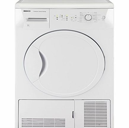 Beko DCSC821W 8kg Load Condenser Tumble Dryer 15 Progs Class B White