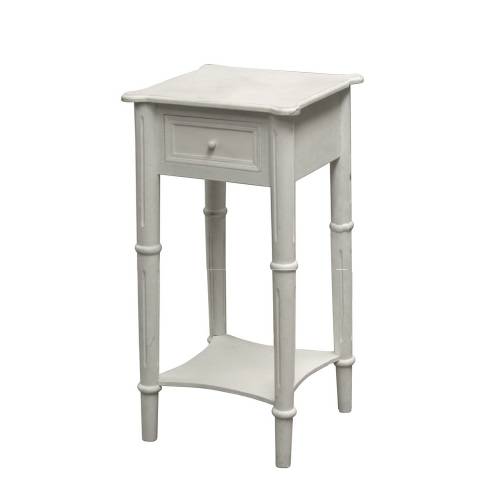 White 1 Drawer Bedside Table 215.105