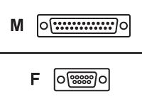 Serial Adapter DB9 Female to DB25 Male