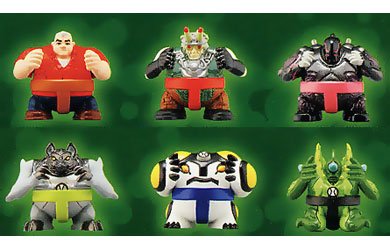 - Sumo Slammers Figure Set - Heatblast/Ripjaws/Upgrade/XLR8/Greymatter/Viglax