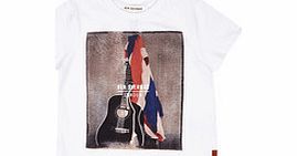 Boys 5-7yrs white cotton print T-shirt