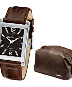 Gents Quartz Analogue Watch and Washbag Set