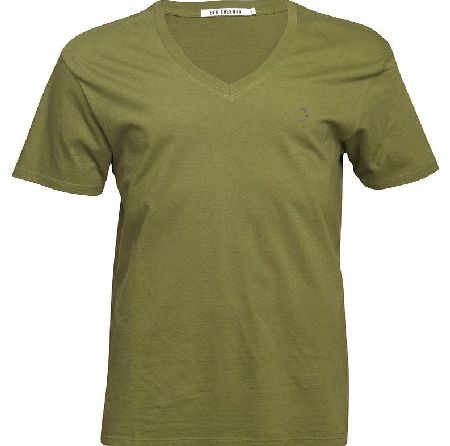 Mens V-Neck T-Shirt Pesto