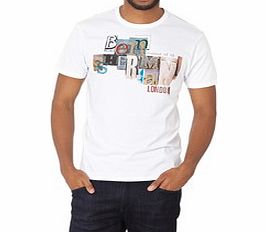 White pure cotton graphic print T-shirt