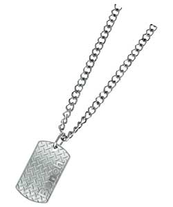 Gents Grid Dog Tag Pendant