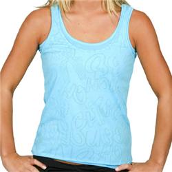 Ladies Cut Out Burnt Top - Sea Blue