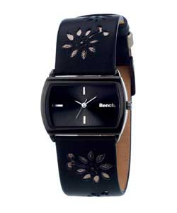 Ladies Flower Print Strap Watch