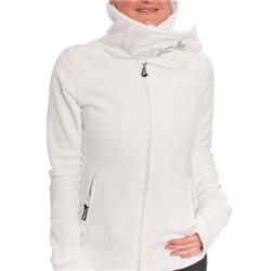 Ladies Funnel Neck Fleece Jacket - Cream