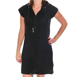 Ladies Impress Hooded Knit Dress - Black