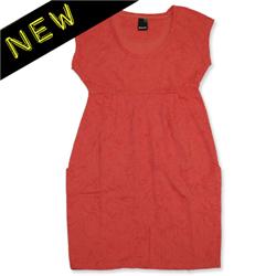 Ladies Zebedi Dress - Coral Red