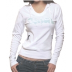 Womens Sliced Scoop Hoody White