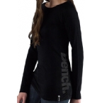 Womens Split Long Sleeve Top Black/Moonmist