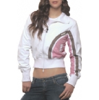 Womens Stripe Track Jacket White