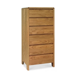 , Domino 6 Drawer Chest - Oak