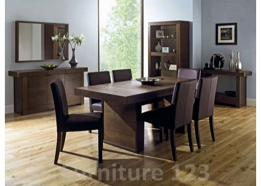 Akita Walnut Dining Set with 6