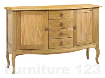 Amore Solid Oak 2 Door 4 Drawer Sideboard