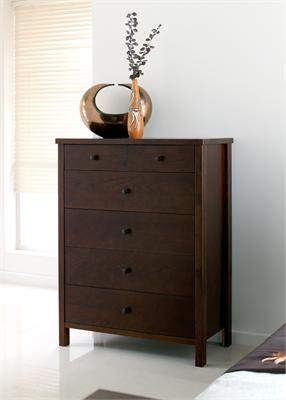 Atlantis Dark 4 + 2 Drawer Chest Small Single