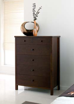 Atlantis Deep Oak 4 + 2 Chest of Drawers