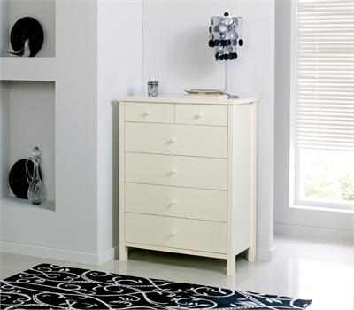 Atlantis Ivory 4 + 2 Drawer Chest Small Single