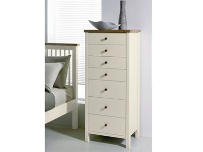 Atlantis Two Tone 7 Drawer Chest Small Single