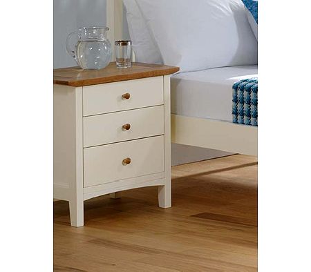 Clearance - Alaska 3 Drawer Bedside Table