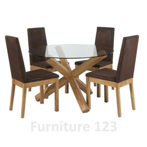 Felix Oak Round Dining Set with