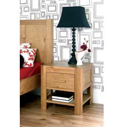 Lyon Oak 1 Drawer Bedside Table