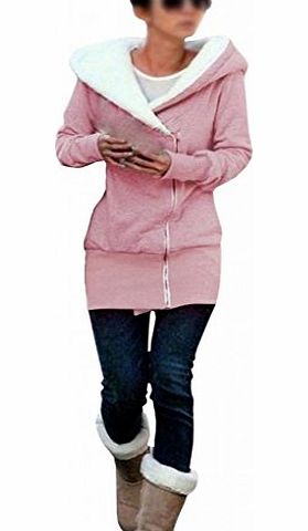 Womens Fashion Double Zip Designer Ladies Hoodies Sweatshirt Top Sweater Jacket Coat Grey XL