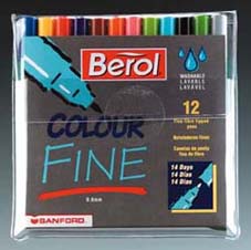 BEROL COLOURFINE PEN BLUE CF02