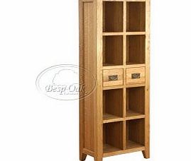 Besp-Oak Book Case 2 Drawer (585627)