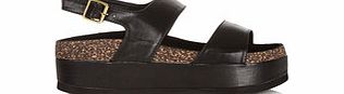 Beta Black flatform sandals